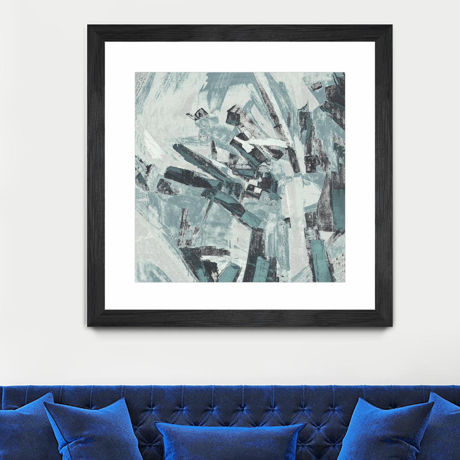Sword Fight II by Daleno Art on GIANT ART - blue  abstract abstrait