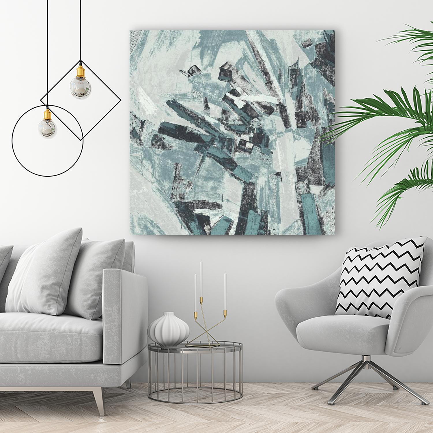 Sword Fight II by Daleno Art on GIANT ART - blue  abstract abstrait