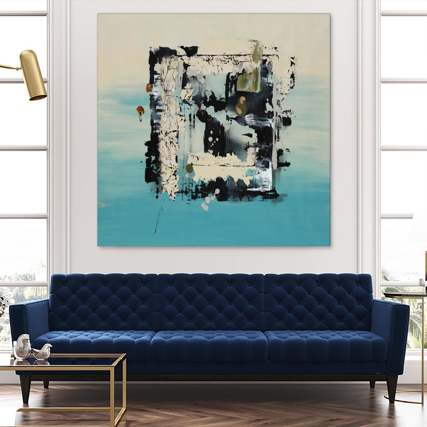 Get On The Floor by Daleno Art on GIANT ART - green abstract khaki