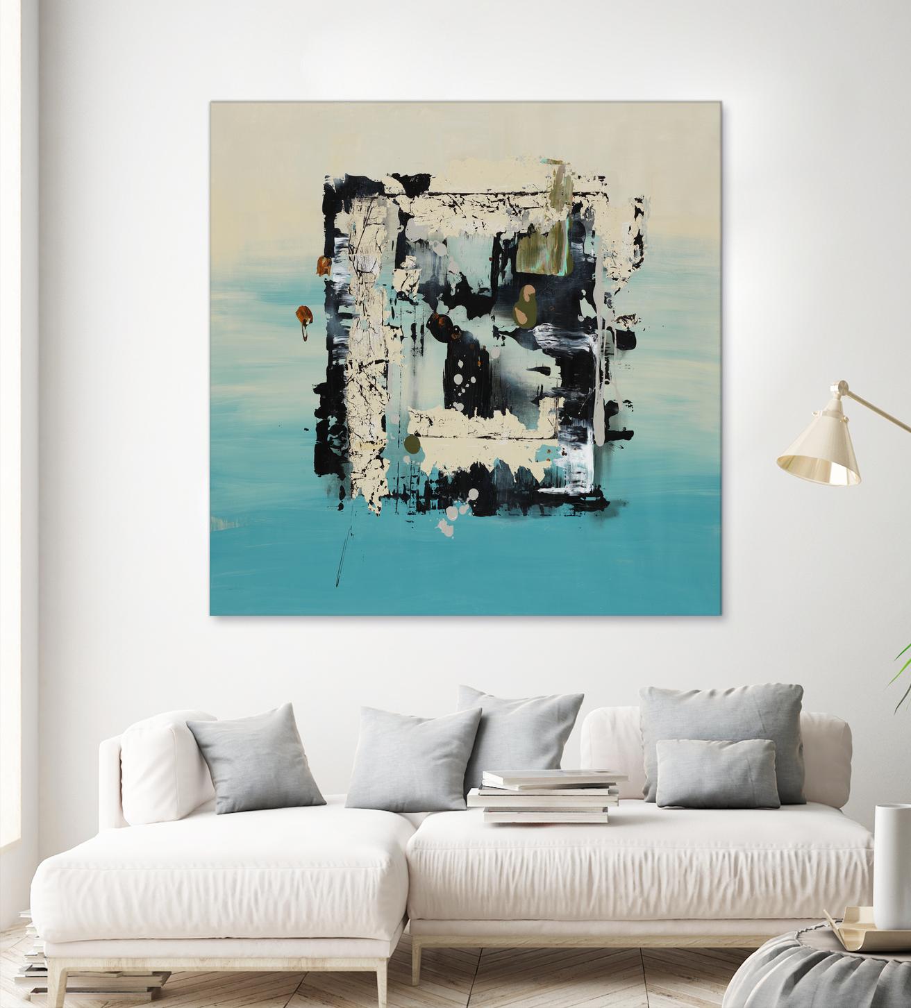 Get On The Floor by Daleno Art on GIANT ART - green abstract khaki