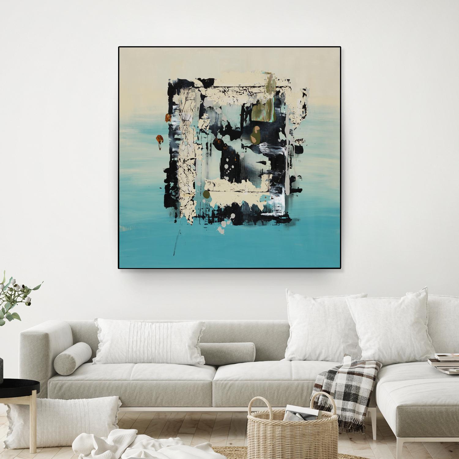 Get On The Floor by Daleno Art on GIANT ART - green abstract khaki
