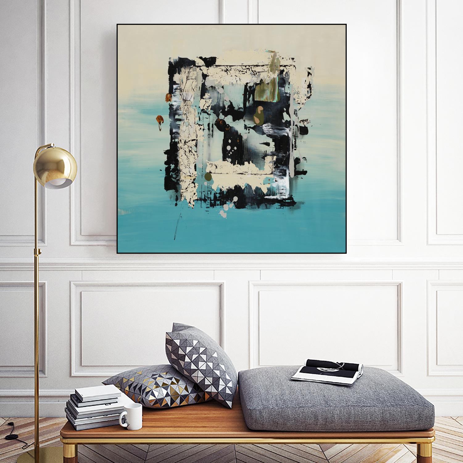 Get On The Floor by Daleno Art on GIANT ART - green abstract khaki
