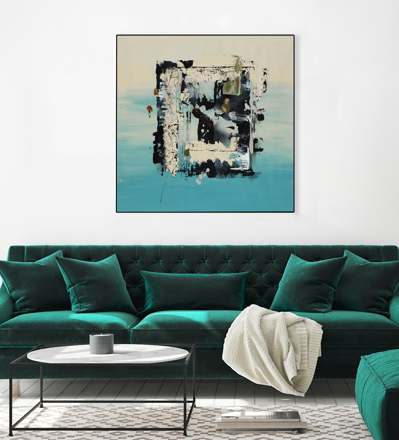 Get On The Floor by Daleno Art on GIANT ART - green abstract khaki