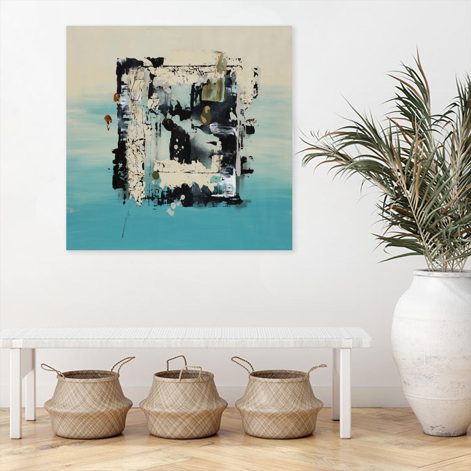 Get On The Floor by Daleno Art on GIANT ART - green abstract khaki