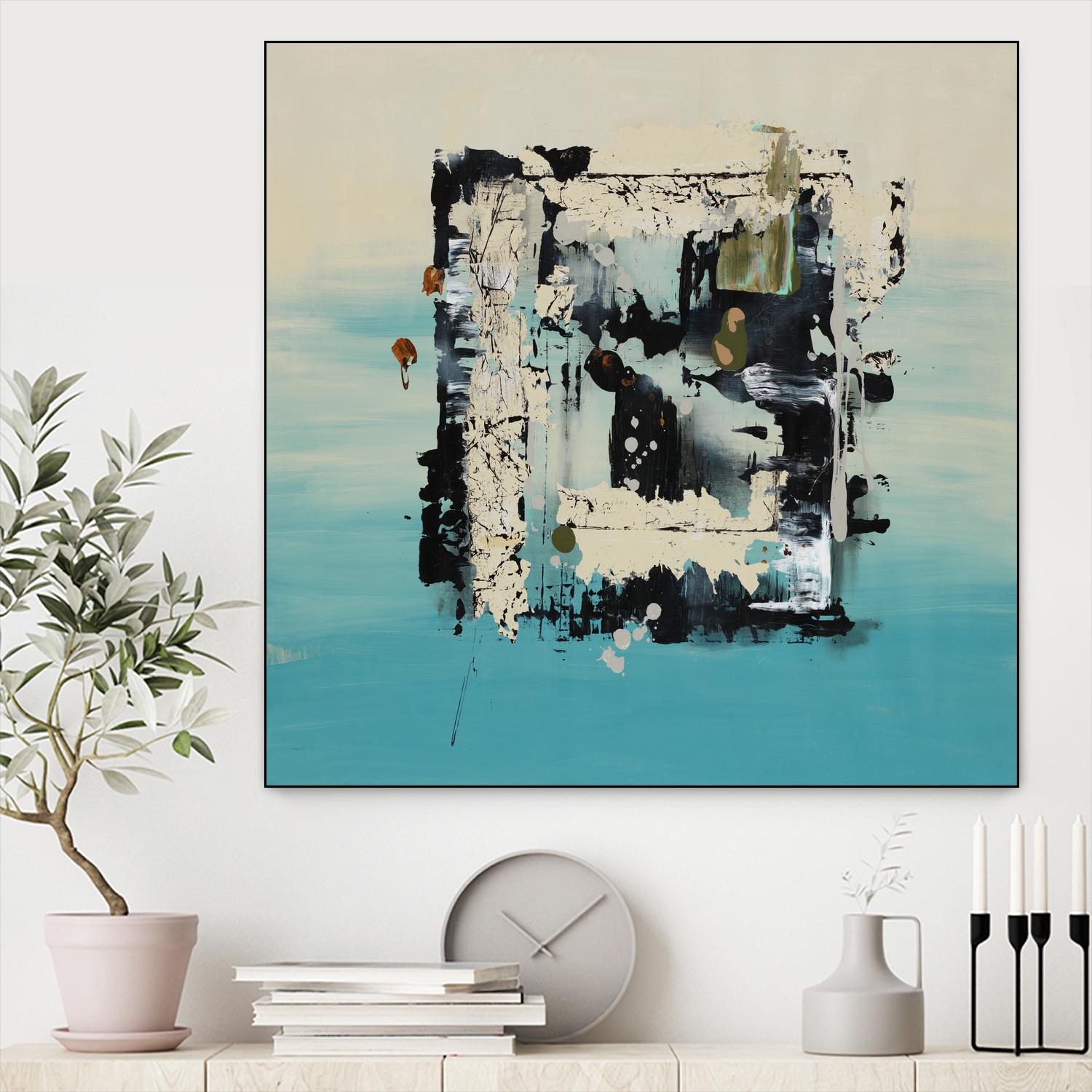 Get On The Floor by Daleno Art on GIANT ART - green abstract khaki