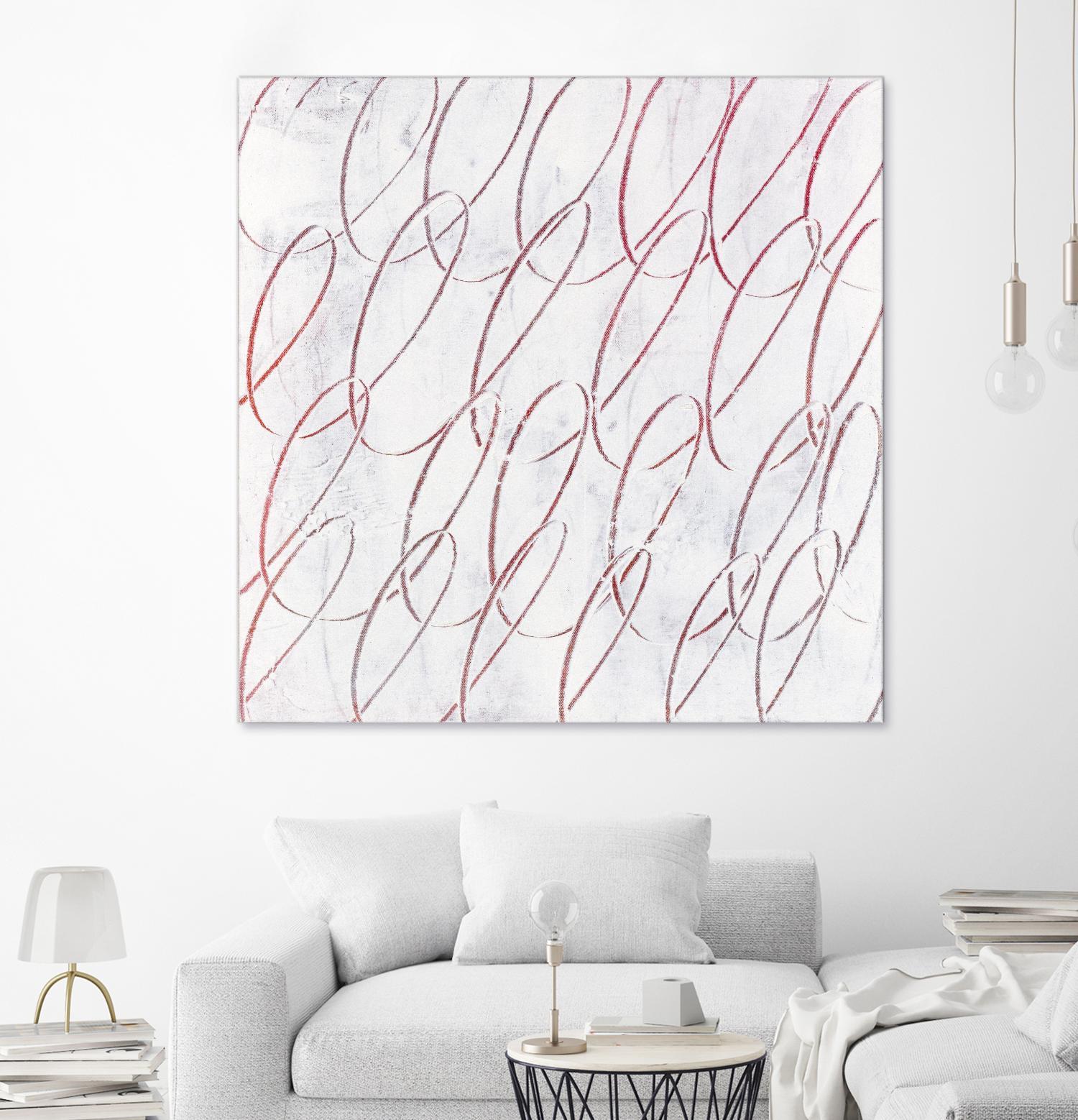 Hula I by Daleno Art on GIANT ART - red abstract abstrait