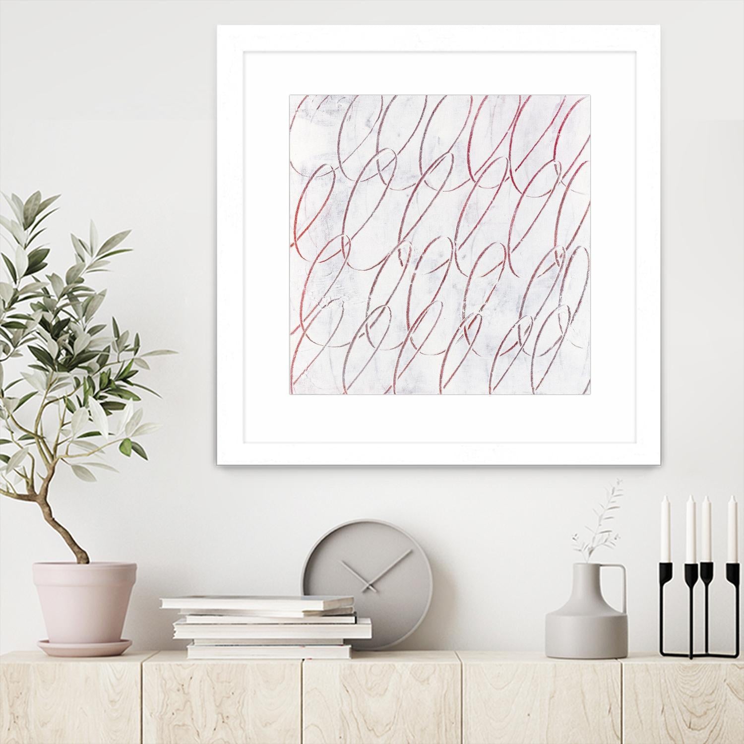 Hula I by Daleno Art on GIANT ART - red abstract abstrait