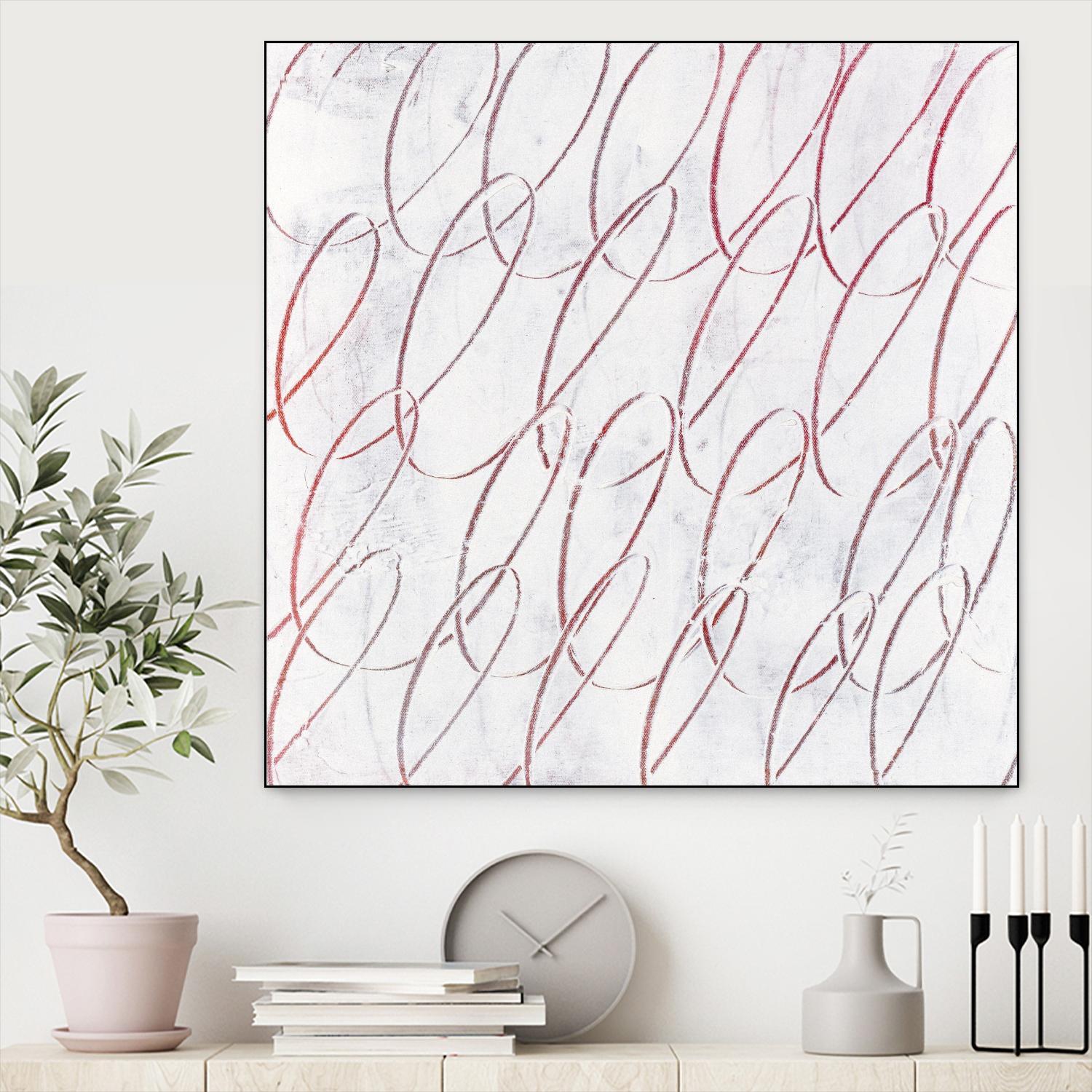 Hula I by Daleno Art on GIANT ART - red abstract abstrait