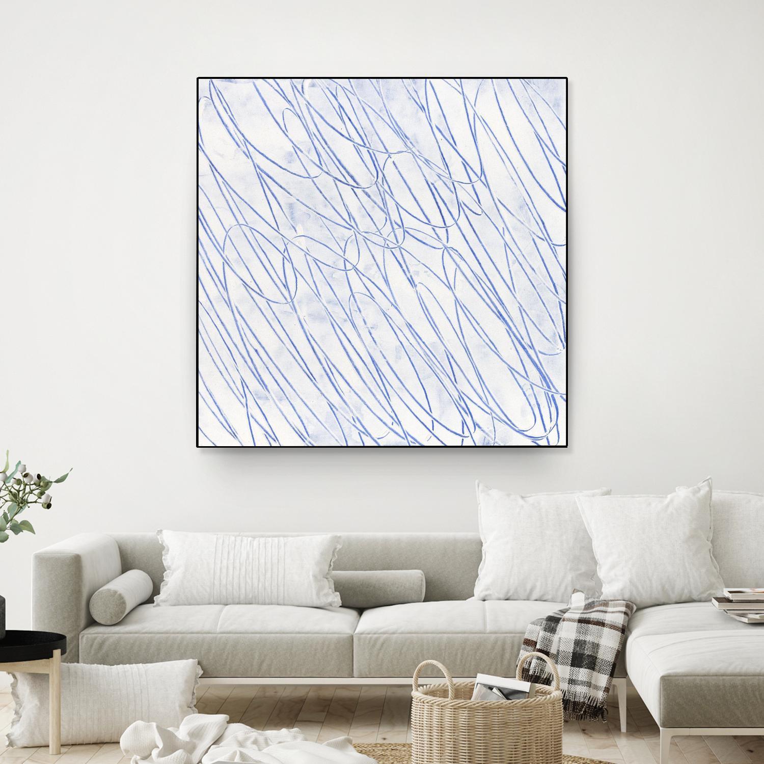 Hula II by Daleno Art on GIANT ART - blue abstract abstrait