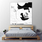 Traces of Silver III by Daleno Art on GIANT ART - black  black&white abstrait