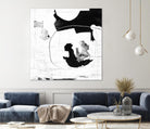 Traces of Silver III by Daleno Art on GIANT ART - black  black&white abstrait
