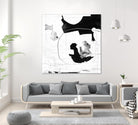 Traces of Silver III by Daleno Art on GIANT ART - black  black&white abstrait