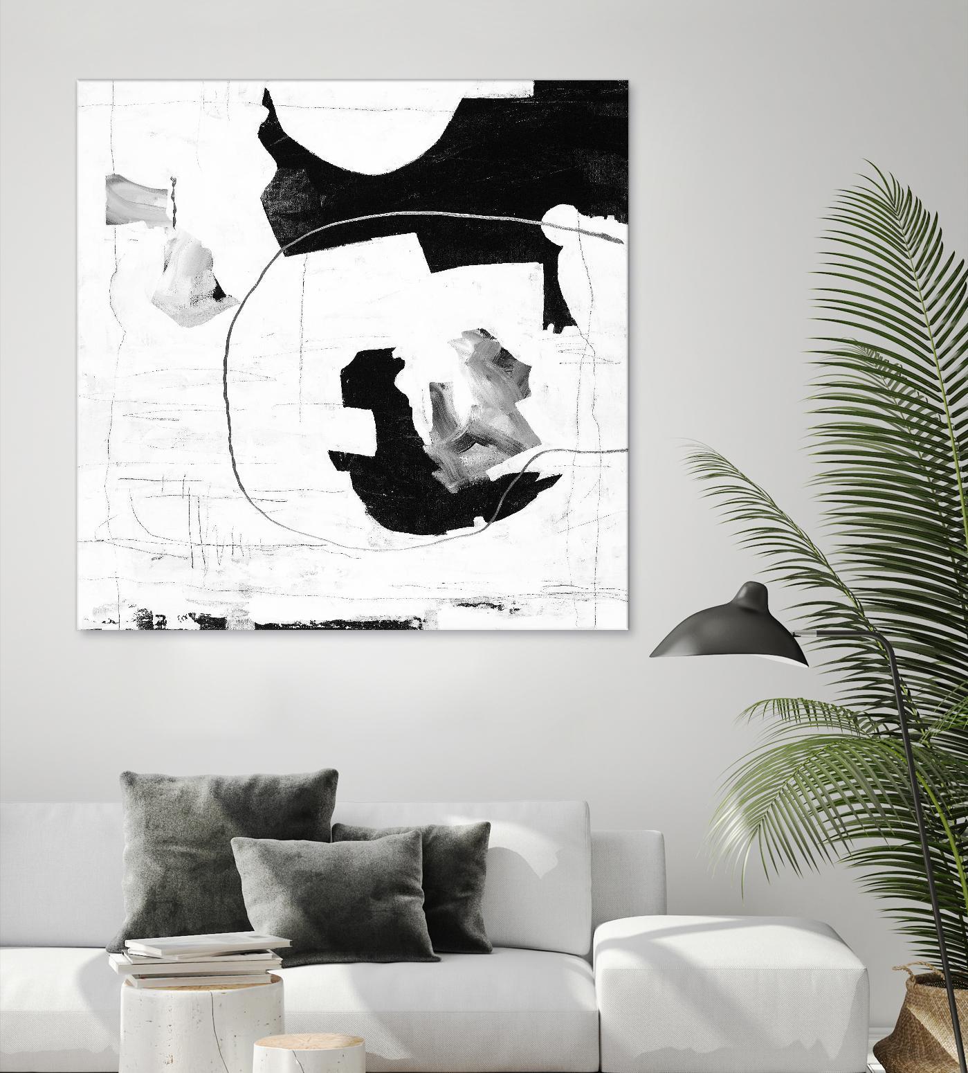 Traces of Silver III by Daleno Art on GIANT ART - black  black&white abstrait