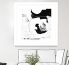 Traces of Silver III by Daleno Art on GIANT ART - black  black&white abstrait