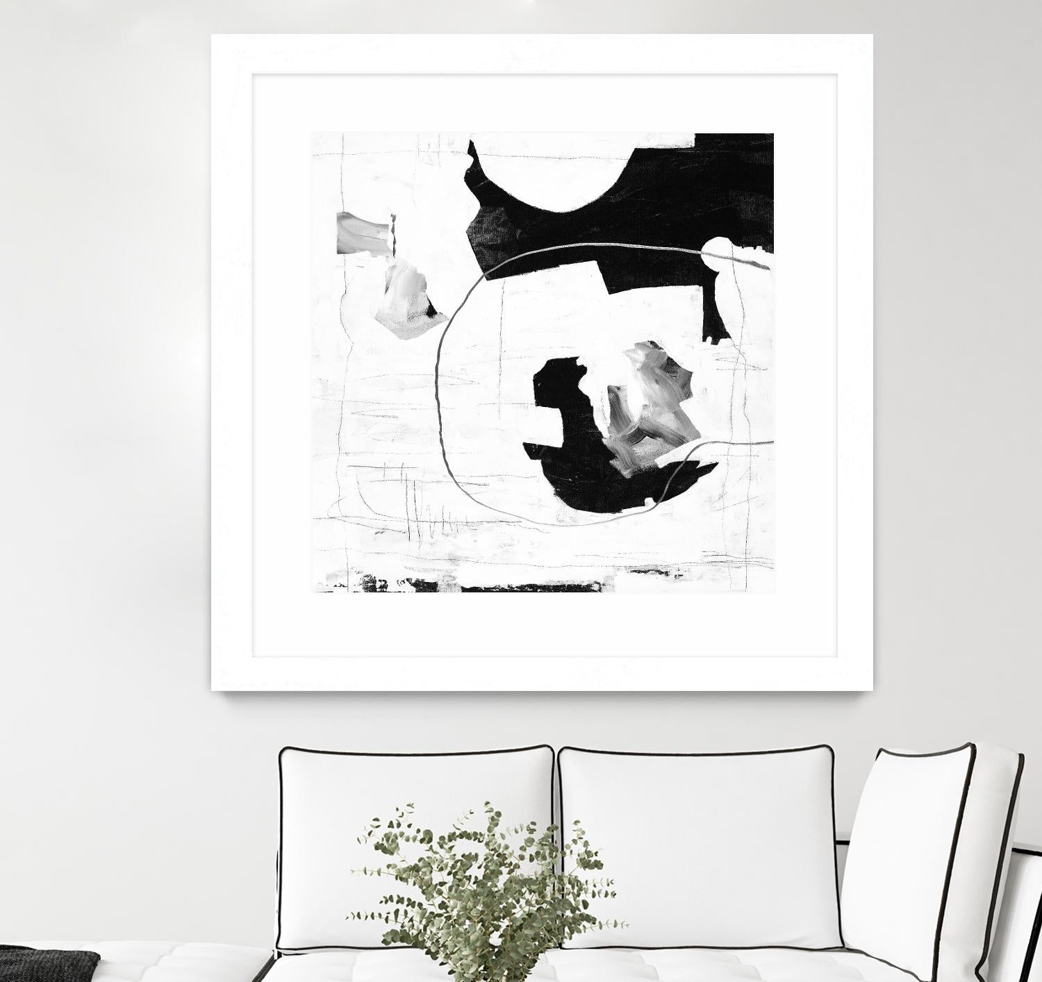 Traces of Silver III by Daleno Art on GIANT ART - black  black&white abstrait