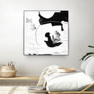 Traces of Silver III by Daleno Art on GIANT ART - black  black&white abstrait