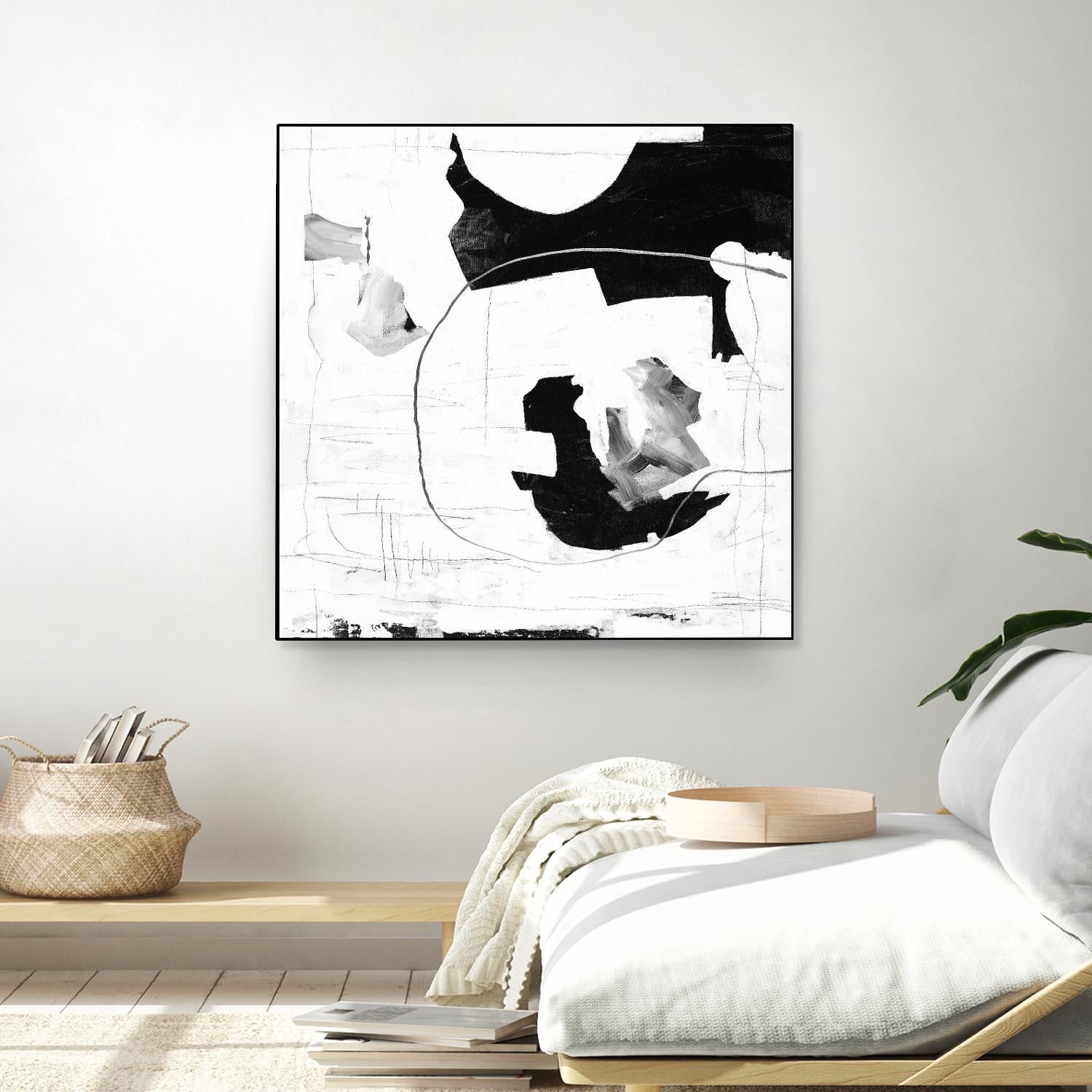 Traces of Silver III by Daleno Art on GIANT ART - black  black&white abstrait