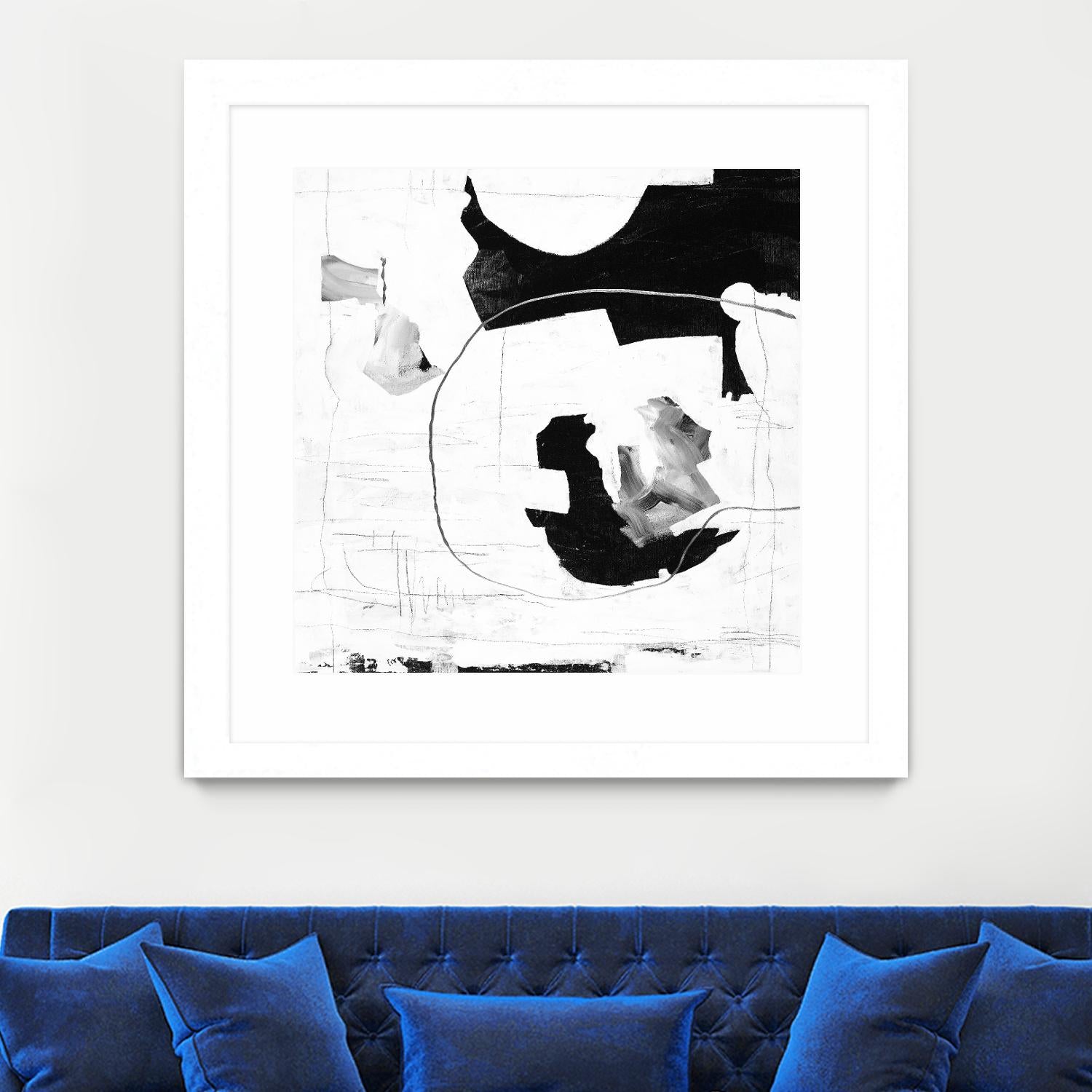 Traces of Silver III by Daleno Art on GIANT ART - black  black&white abstrait