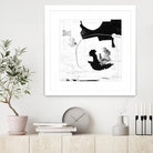 Traces of Silver III by Daleno Art on GIANT ART - black  black&white abstrait