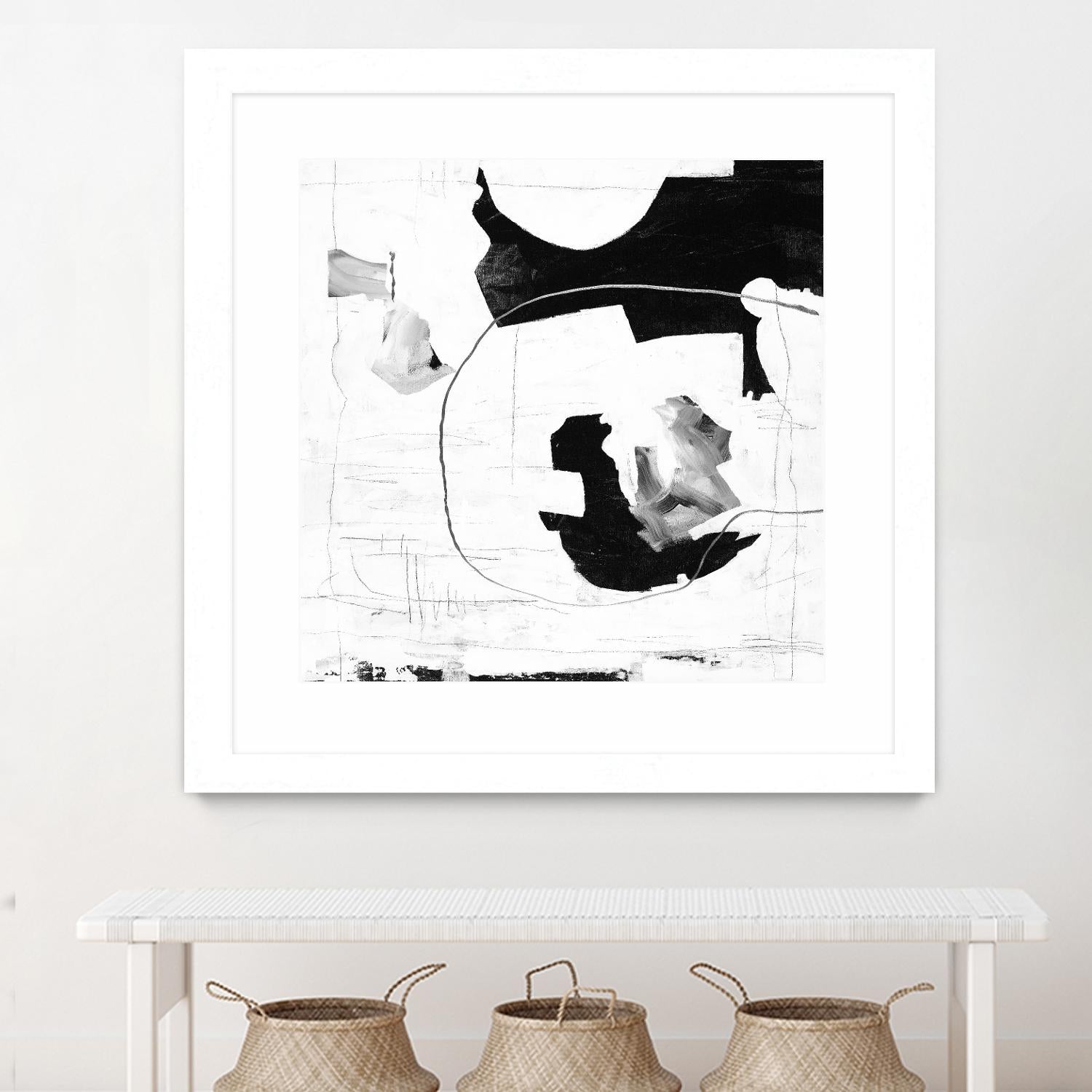 Traces of Silver III by Daleno Art on GIANT ART - black  black&white abstrait
