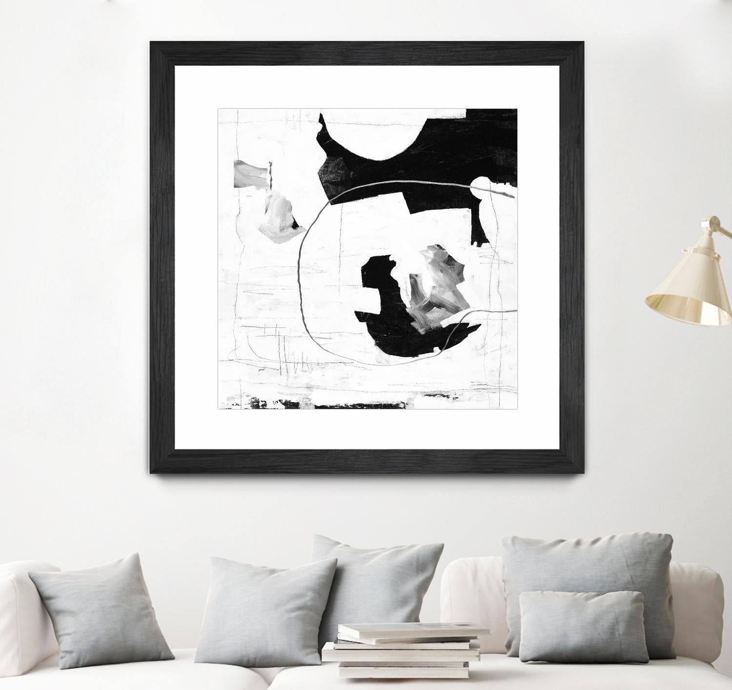 Traces of Silver III by Daleno Art on GIANT ART - black  black&white abstrait