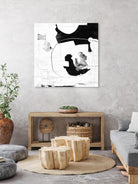 Traces of Silver III by Daleno Art on GIANT ART - black  black&white abstrait