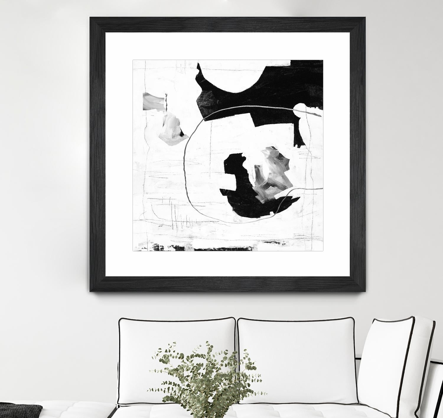 Traces of Silver III by Daleno Art on GIANT ART - black  black&white abstrait