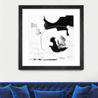 Traces of Silver III by Daleno Art on GIANT ART - black  black&white abstrait