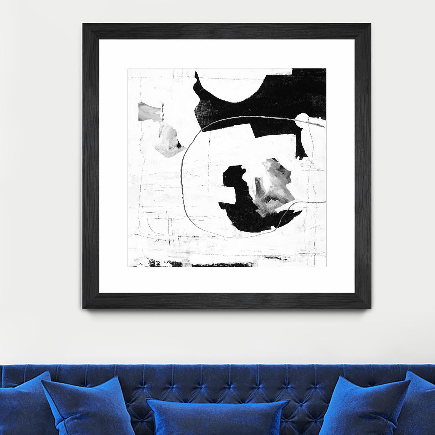 Traces of Silver III by Daleno Art on GIANT ART - black  black&white abstrait