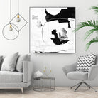 Traces of Silver III by Daleno Art on GIANT ART - black  black&white abstrait