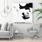 Traces of Silver III by Daleno Art on GIANT ART - black  black&white abstrait