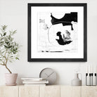 Traces of Silver III by Daleno Art on GIANT ART - black  black&white abstrait