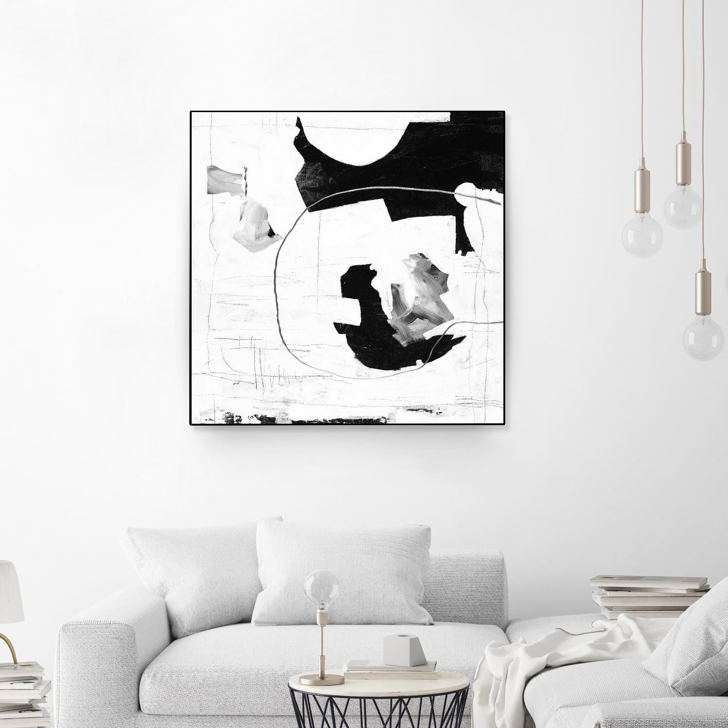 Traces of Silver III by Daleno Art on GIANT ART - black  black&white abstrait