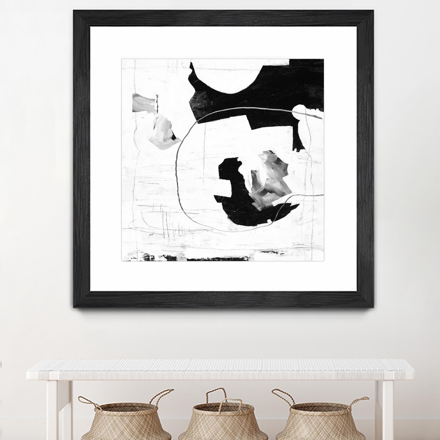Traces of Silver III by Daleno Art on GIANT ART - black  black&white abstrait