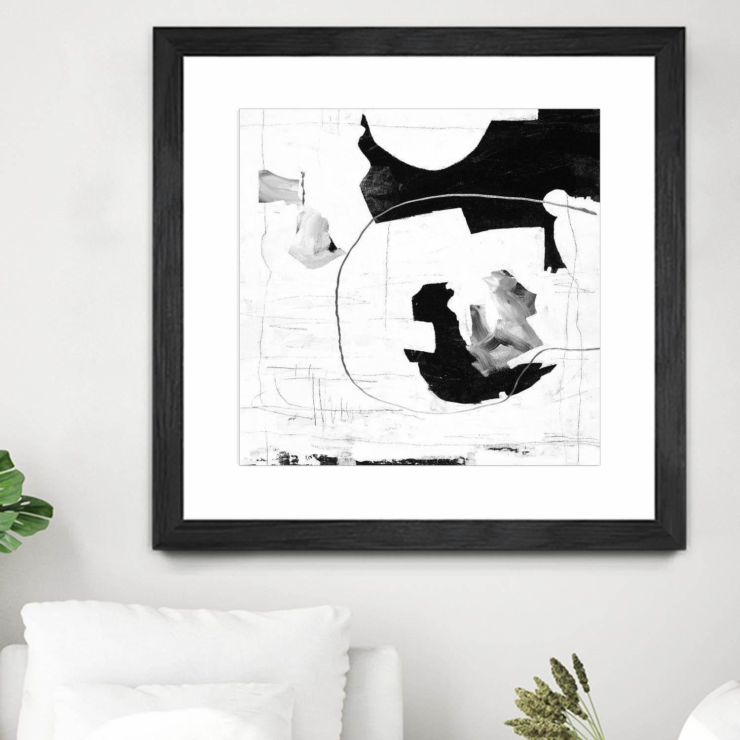 Traces of Silver III by Daleno Art on GIANT ART - black  black&white abstrait