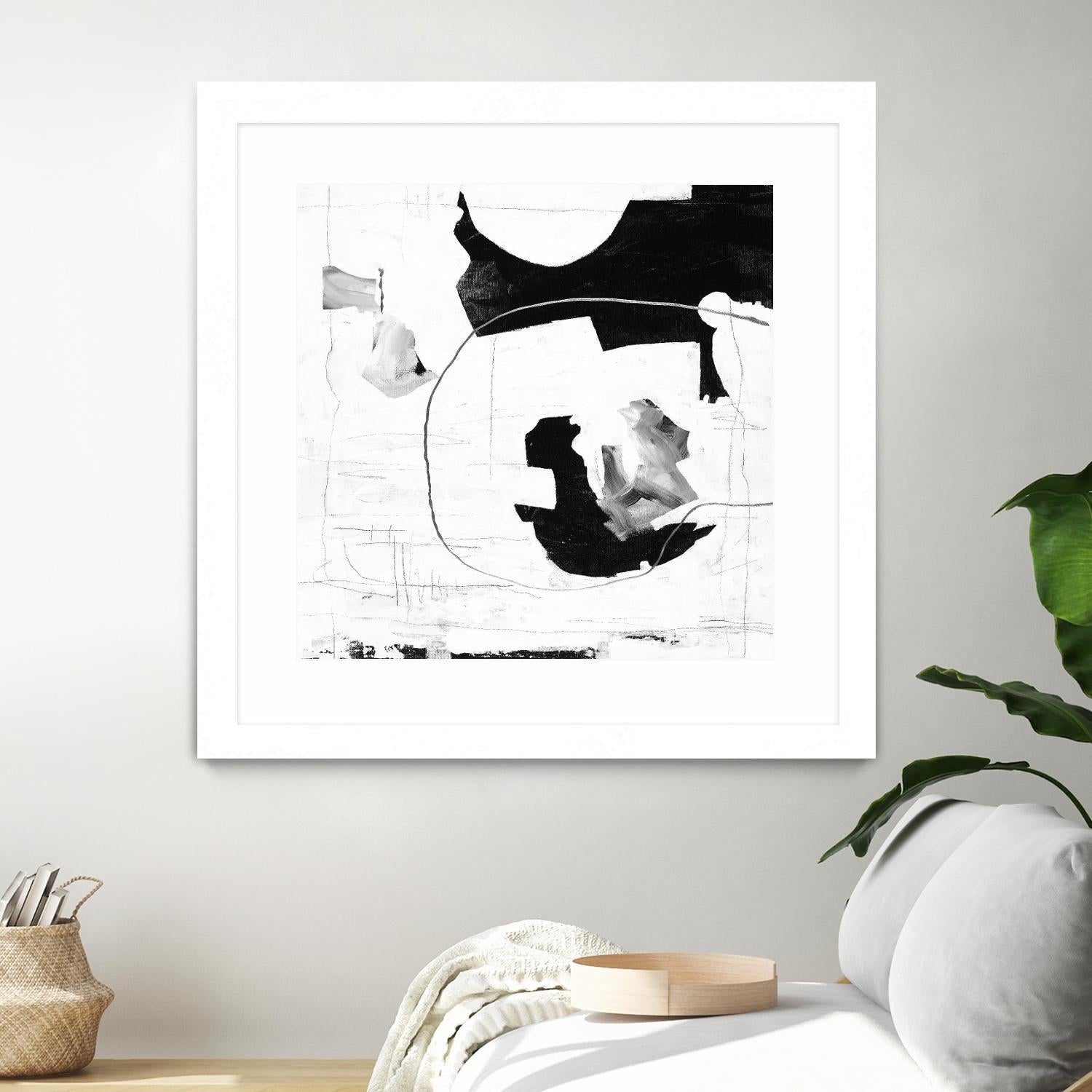 Traces of Silver III by Daleno Art on GIANT ART - black  black&white abstrait