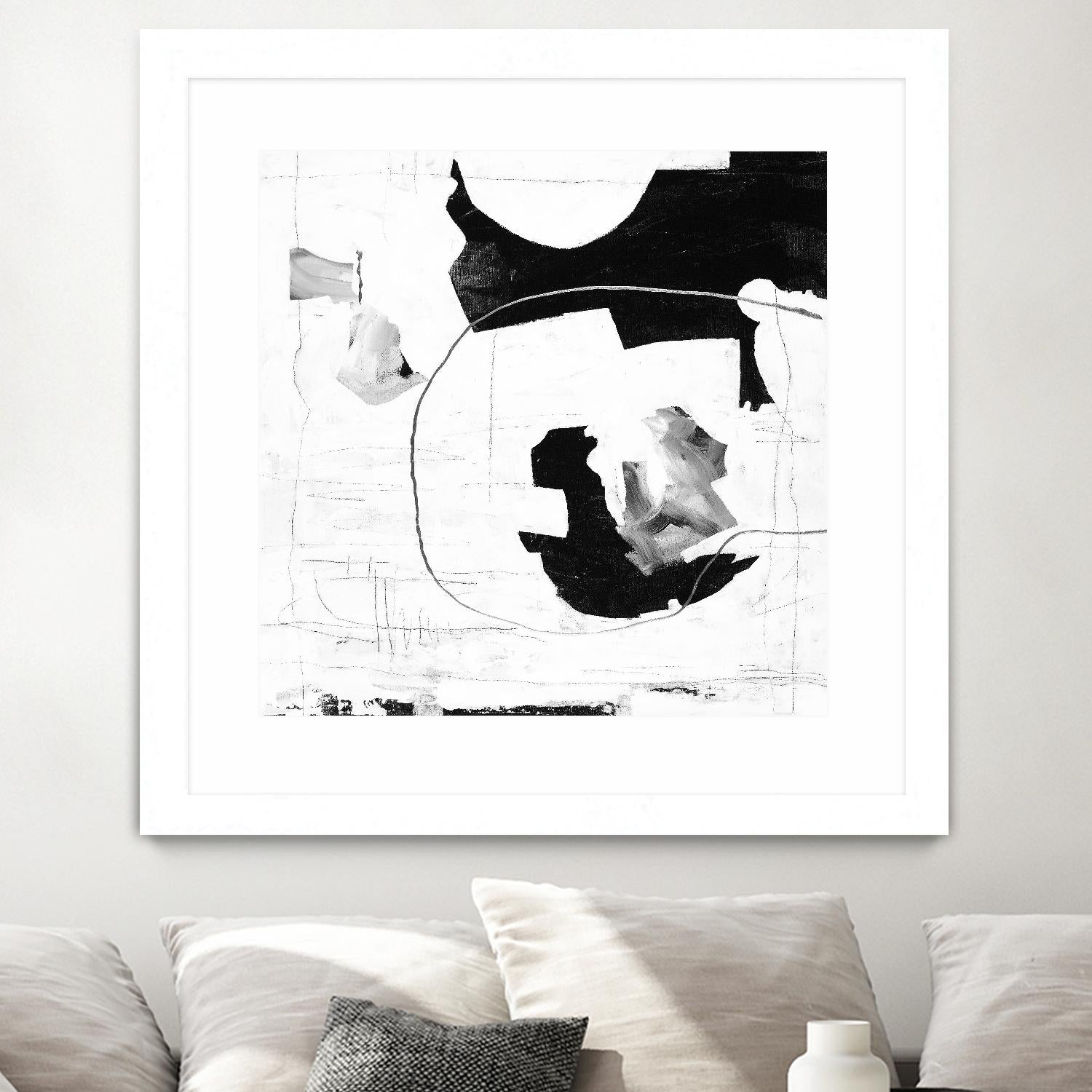 Traces of Silver III by Daleno Art on GIANT ART - black  black&white abstrait