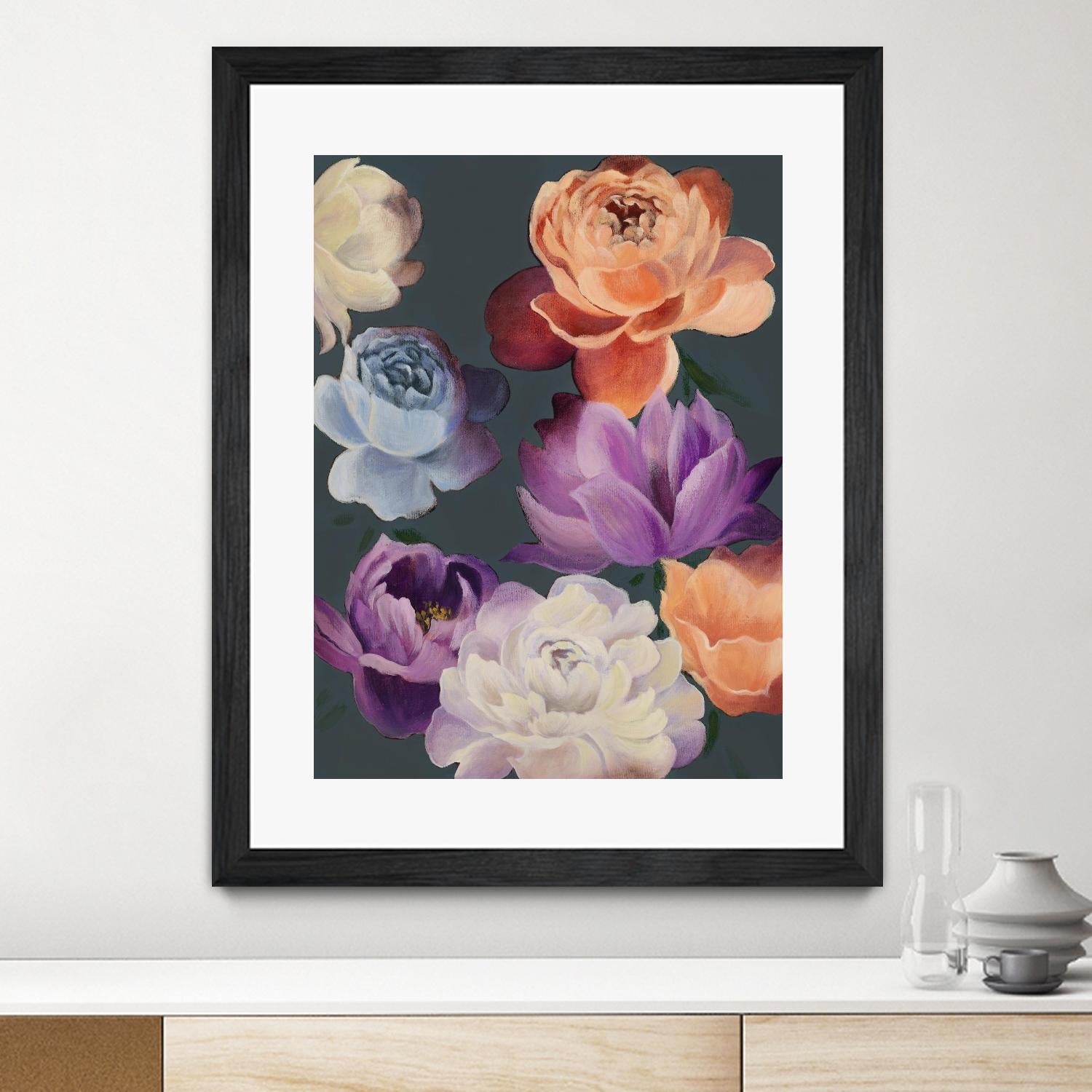November Blooms by Daleno Art on GIANT ART - orange flowers