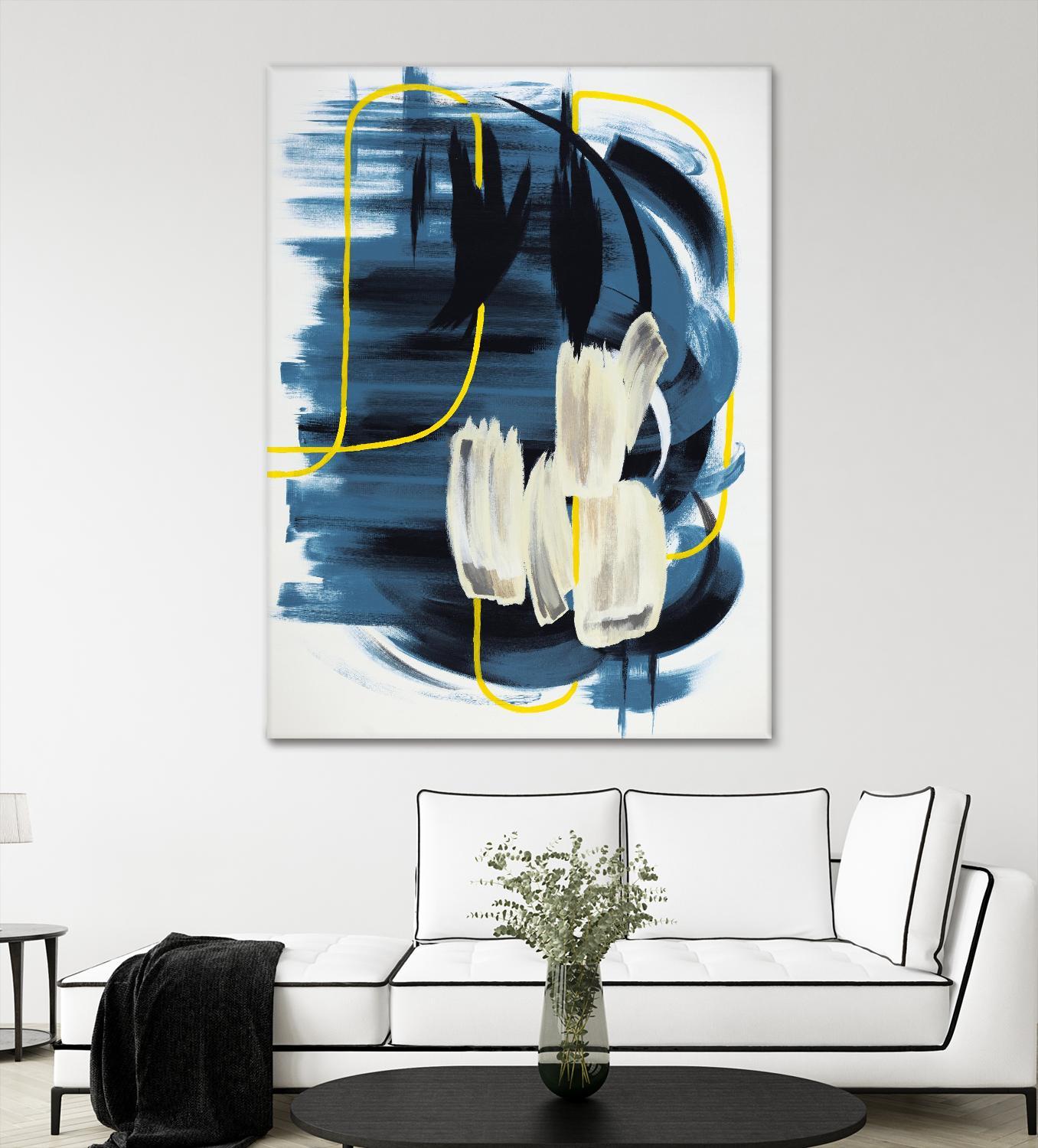 Curious Crafter II by Daleno Art on GIANT ART - blue abstract abstrait