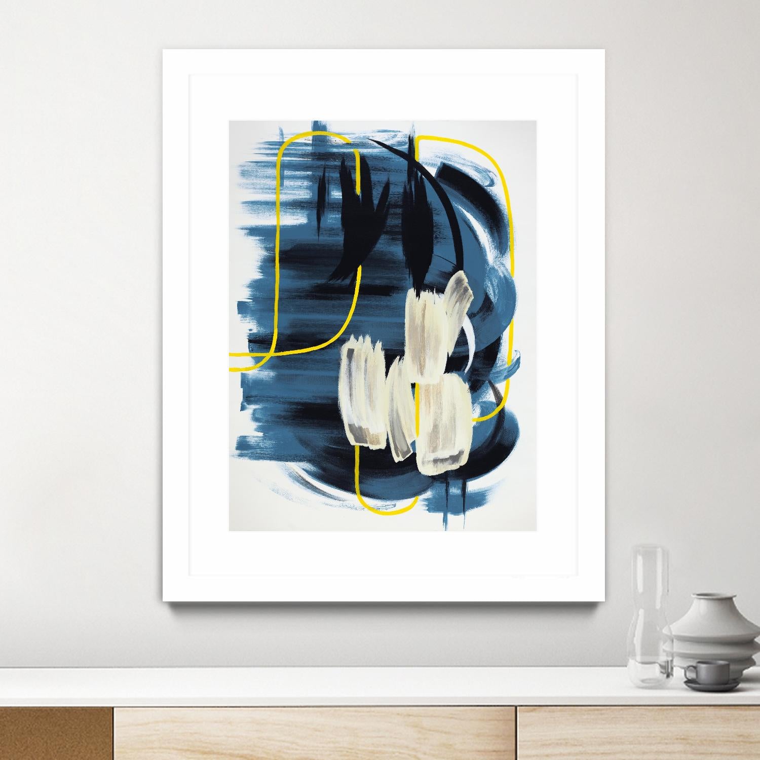 Curious Crafter II by Daleno Art on GIANT ART - blue abstract abstrait