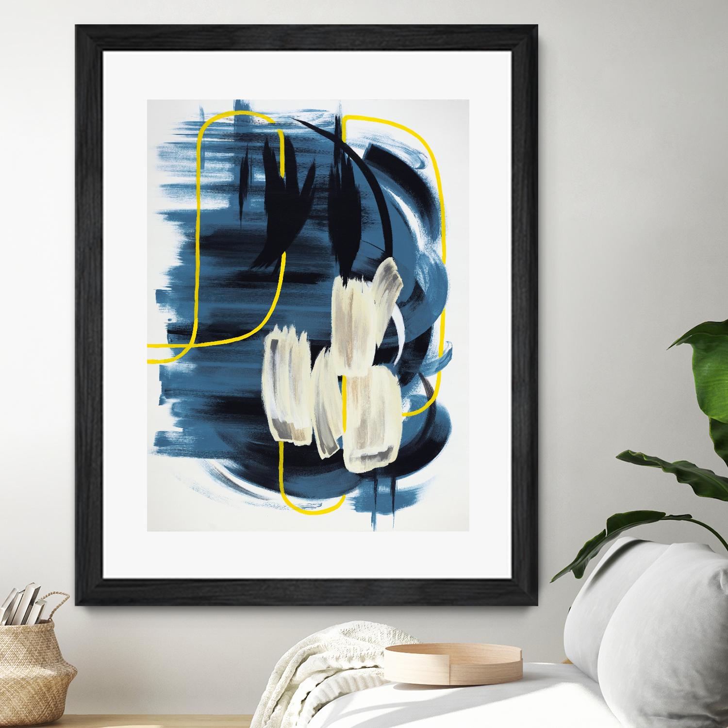 Curious Crafter II by Daleno Art on GIANT ART - blue abstract abstrait