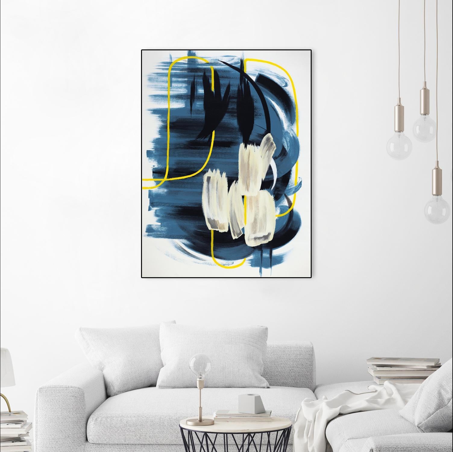 Curious Crafter II by Daleno Art on GIANT ART - blue abstract abstrait