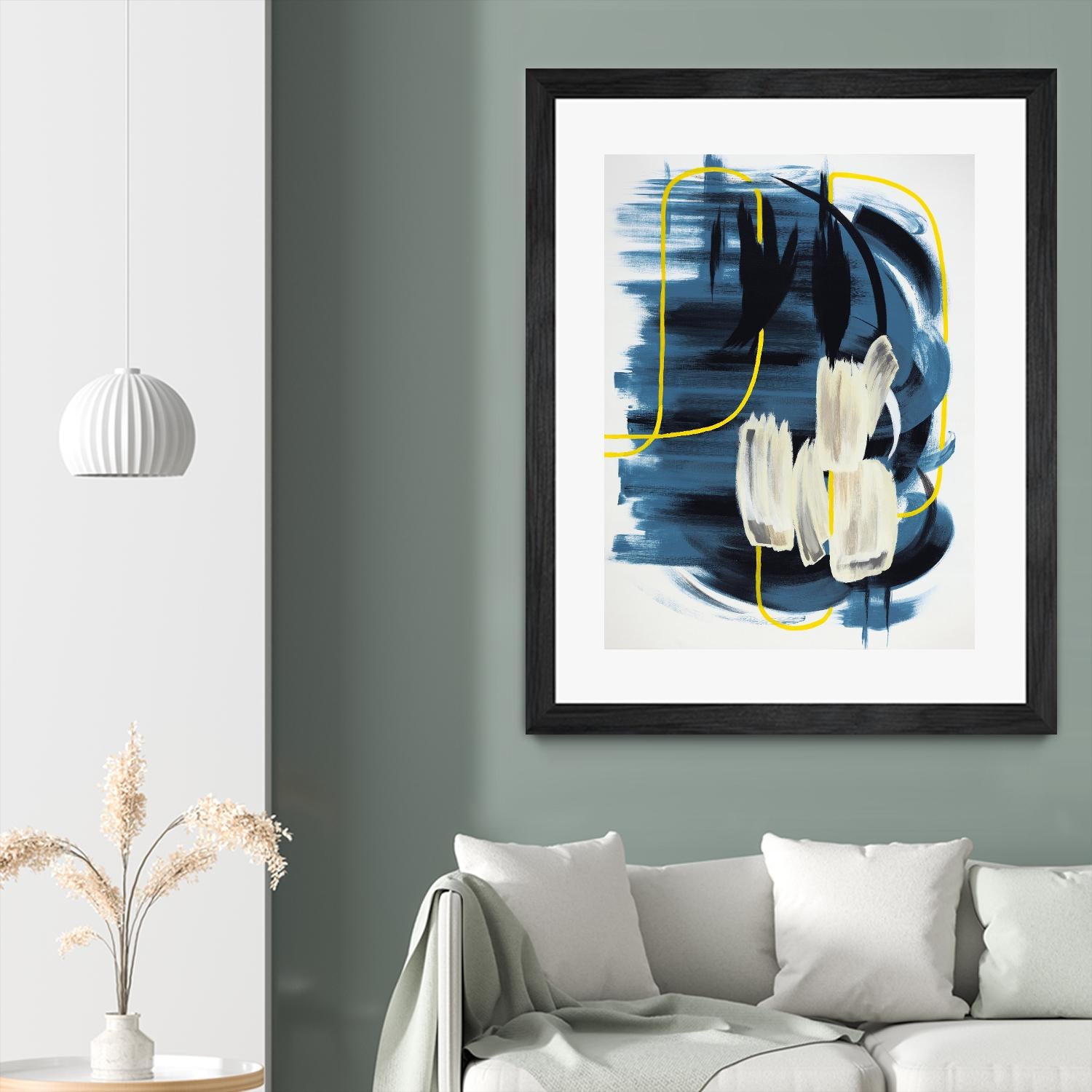 Curious Crafter II by Daleno Art on GIANT ART - blue abstract abstrait