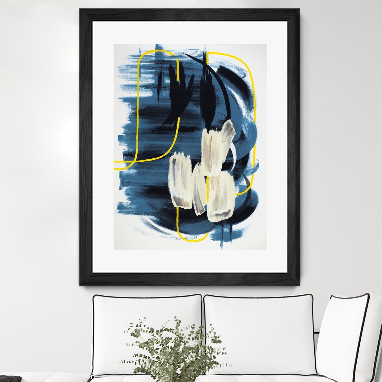 Curious Crafter II by Daleno Art on GIANT ART - blue abstract abstrait