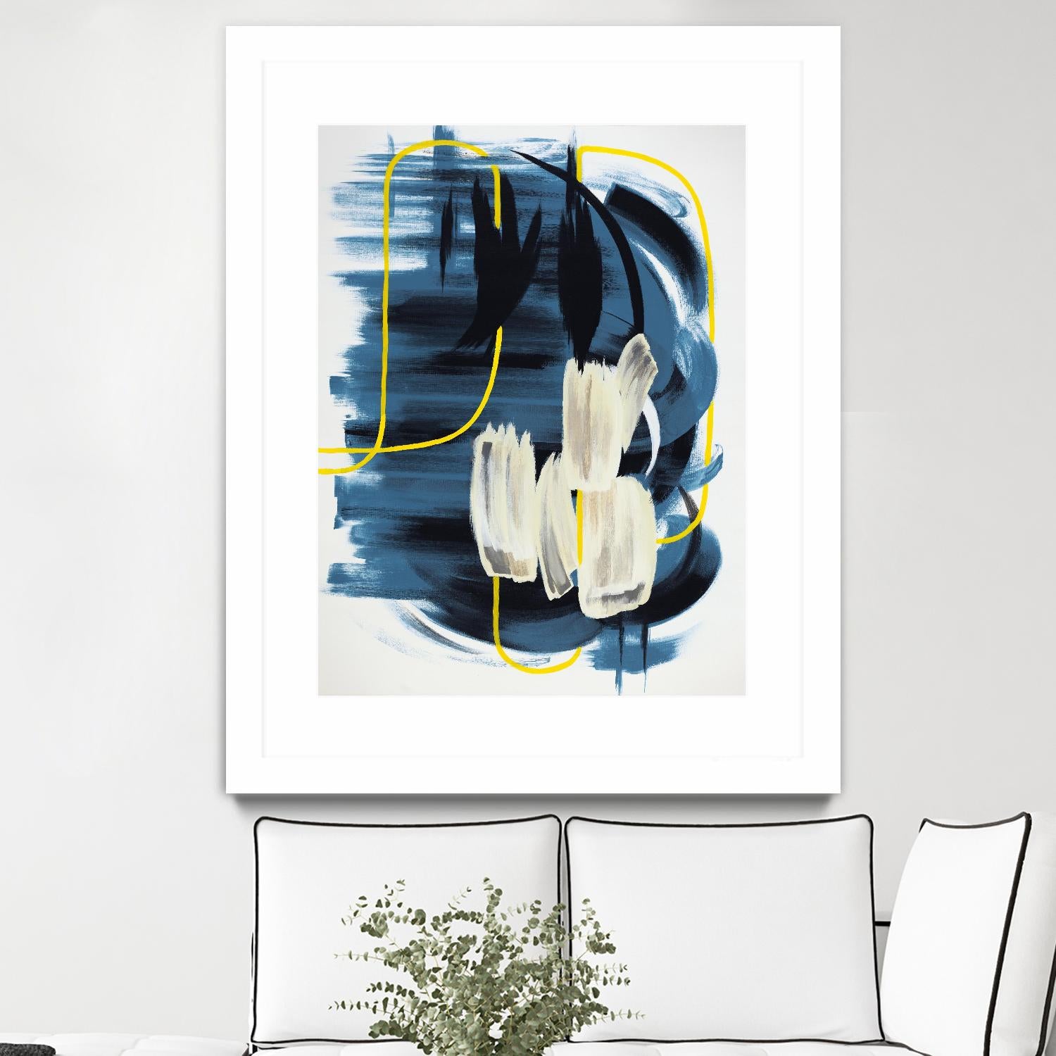 Curious Crafter II by Daleno Art on GIANT ART - blue abstract abstrait