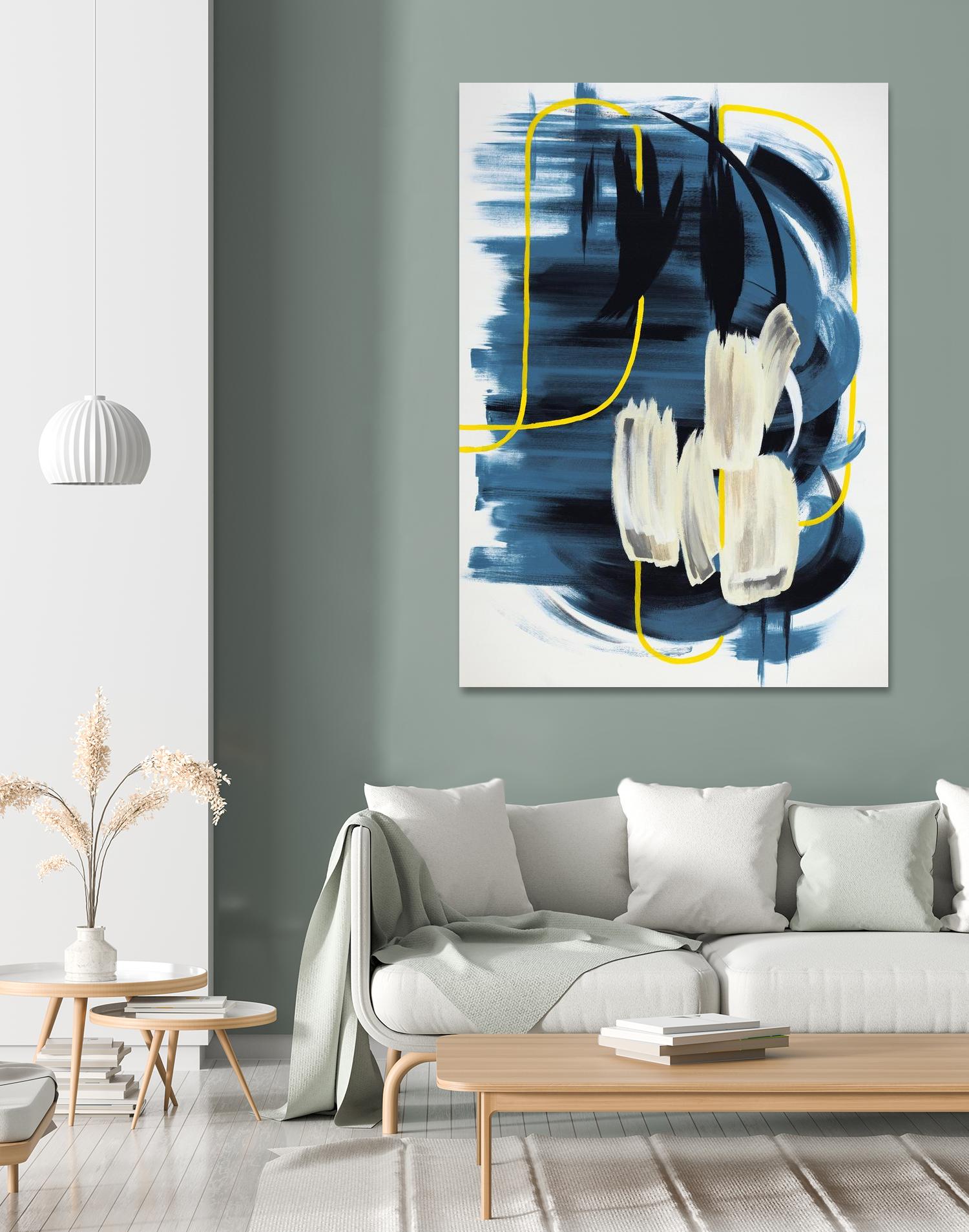 Curious Crafter II by Daleno Art on GIANT ART - blue abstract abstrait