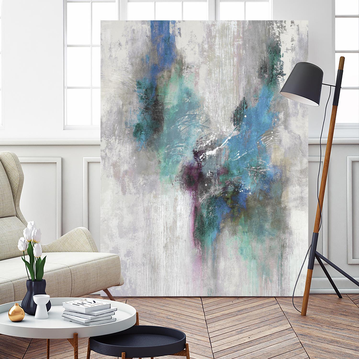 Comfy Nest II by Daleno Art on GIANT ART - blue abstract abstrait