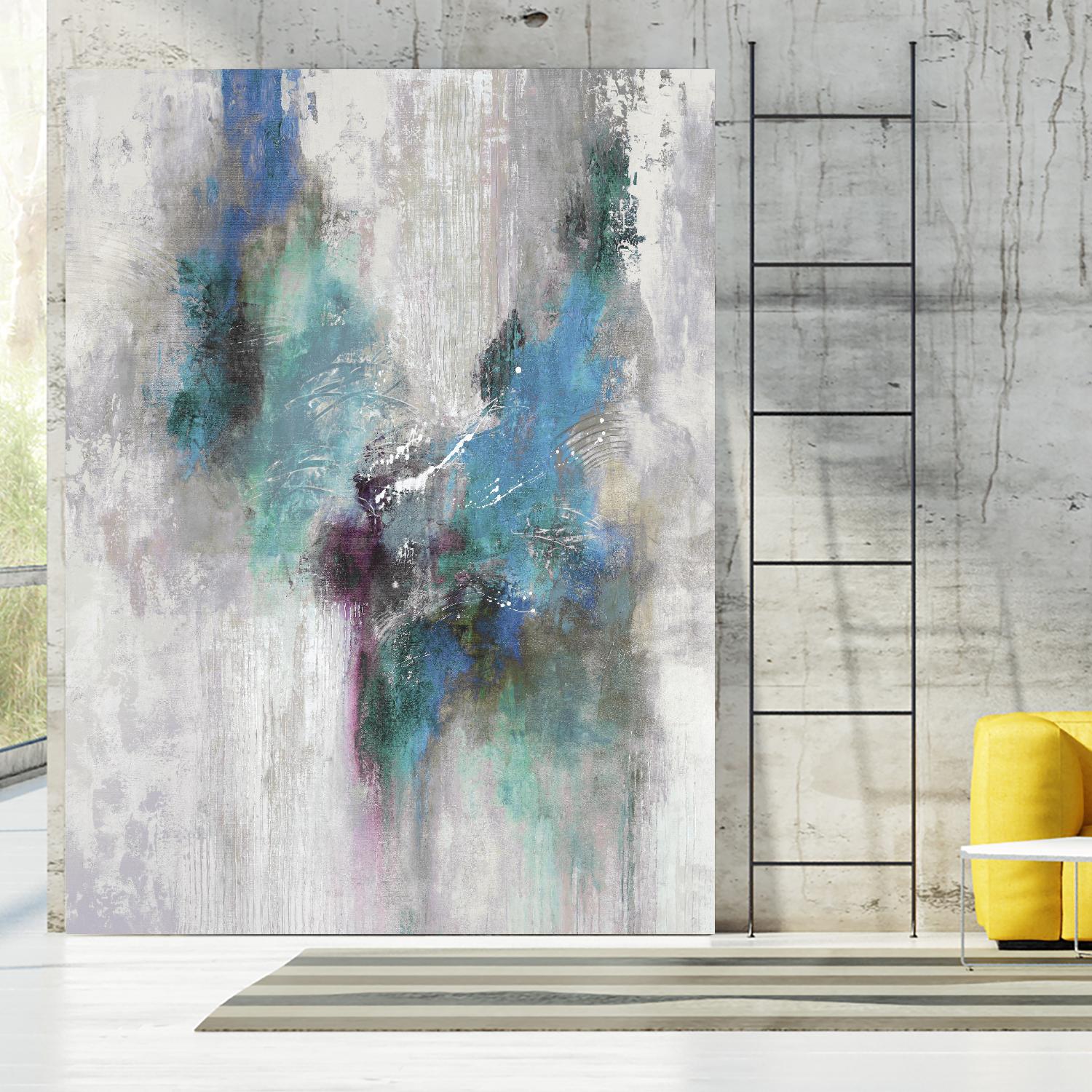 Comfy Nest II by Daleno Art on GIANT ART - blue abstract abstrait