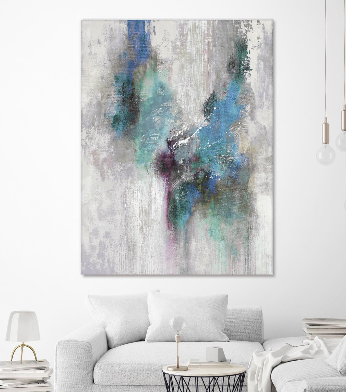Comfy Nest II by Daleno Art on GIANT ART - blue abstract abstrait