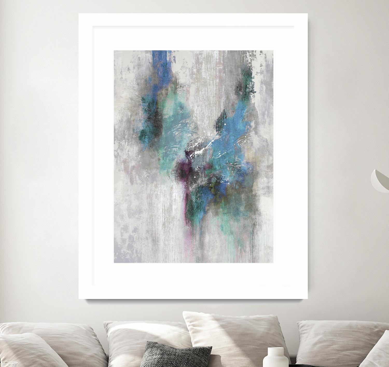 Comfy Nest II by Daleno Art on GIANT ART - blue abstract abstrait